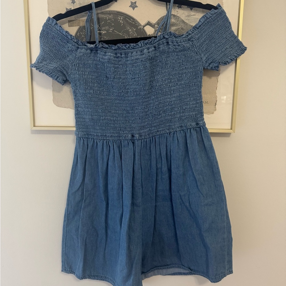 Blue Off-Shoulder Women’s Romper